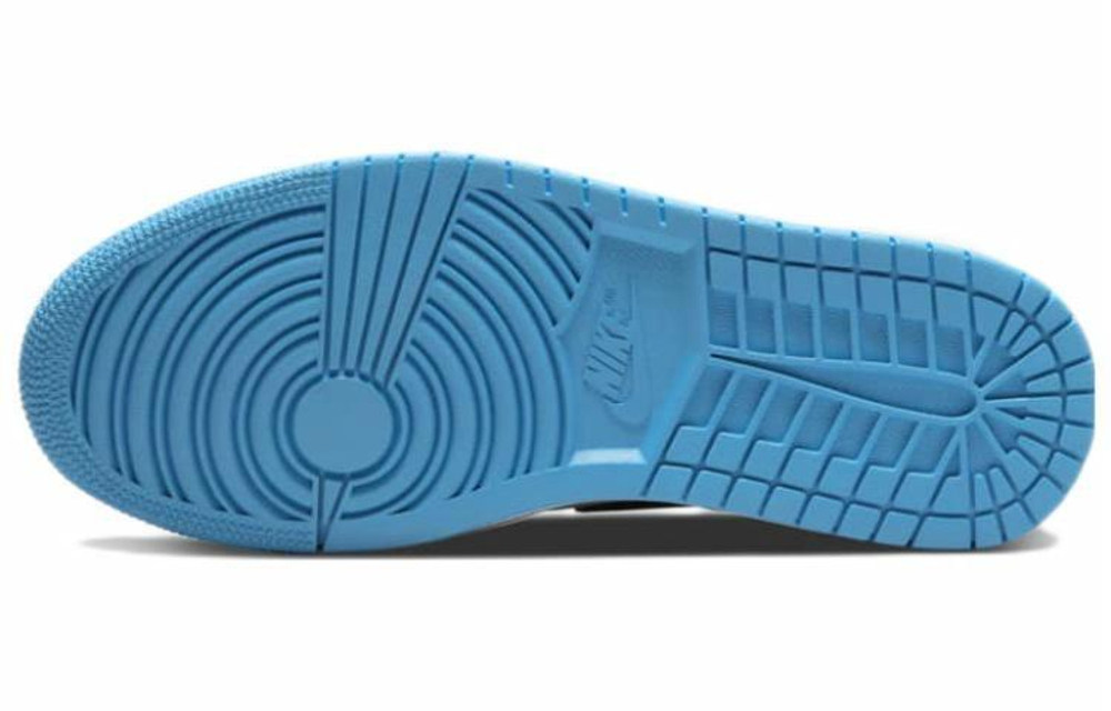 Кроссовки Jordan Air Jordan 1 Og "Black Blue Toe" (Женская размерная сетка)