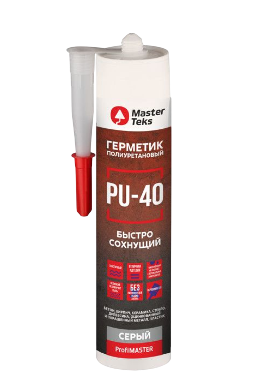Герметик "Masterteks" полиуритановый PU-40 280мл серый