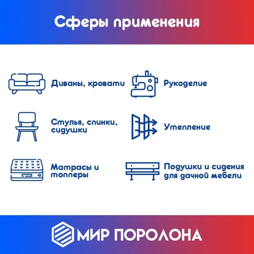 Поролон эластичный мебельный ST 2236 800*2000*20 мм