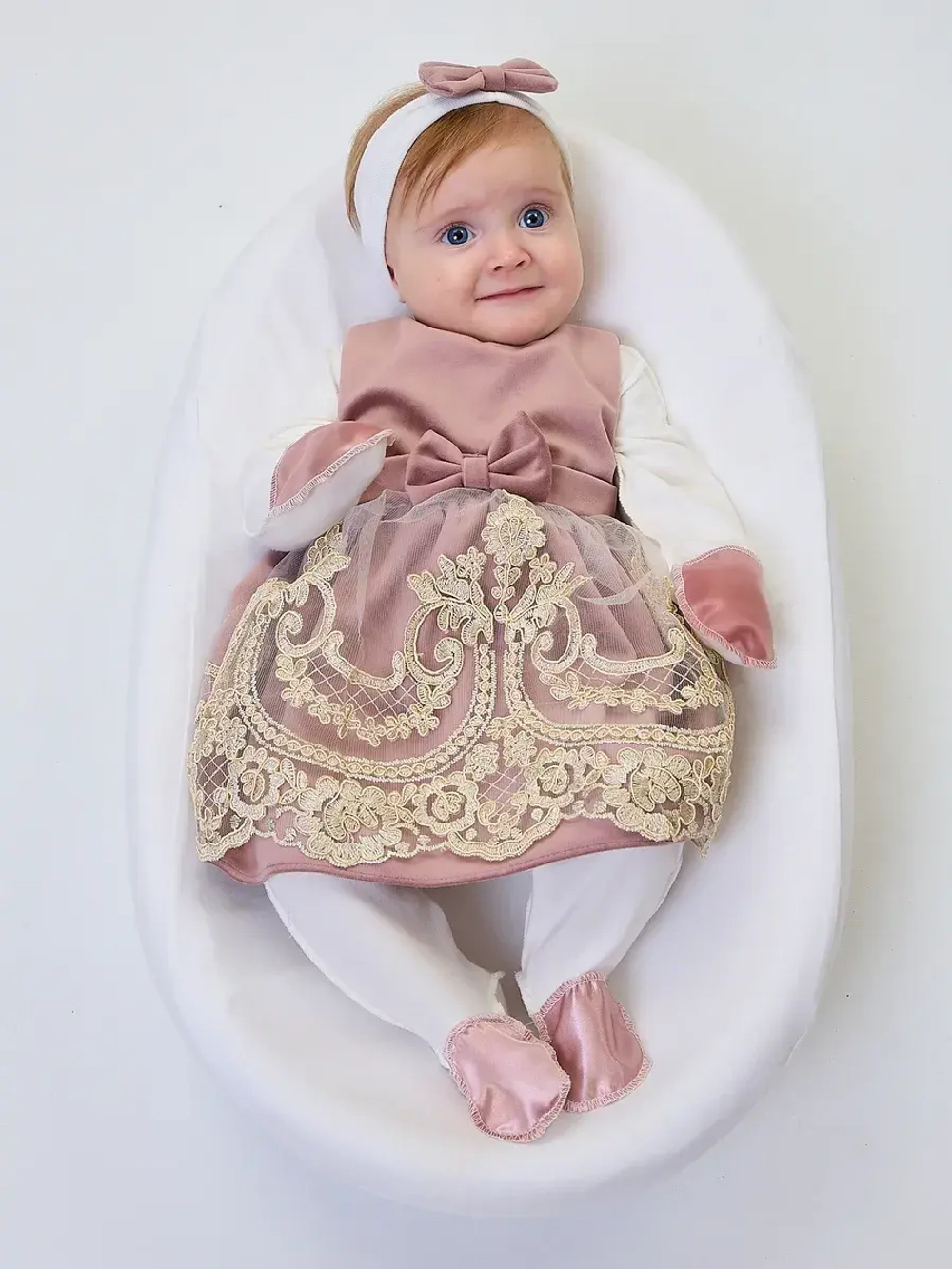 Комплект на выписку с платьем летний