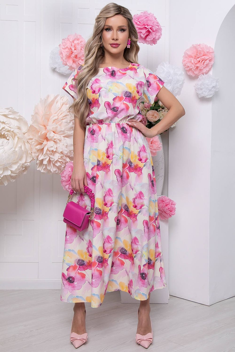 Платье "Кейтлин" (акварель/цветы) П5828 LT Collection