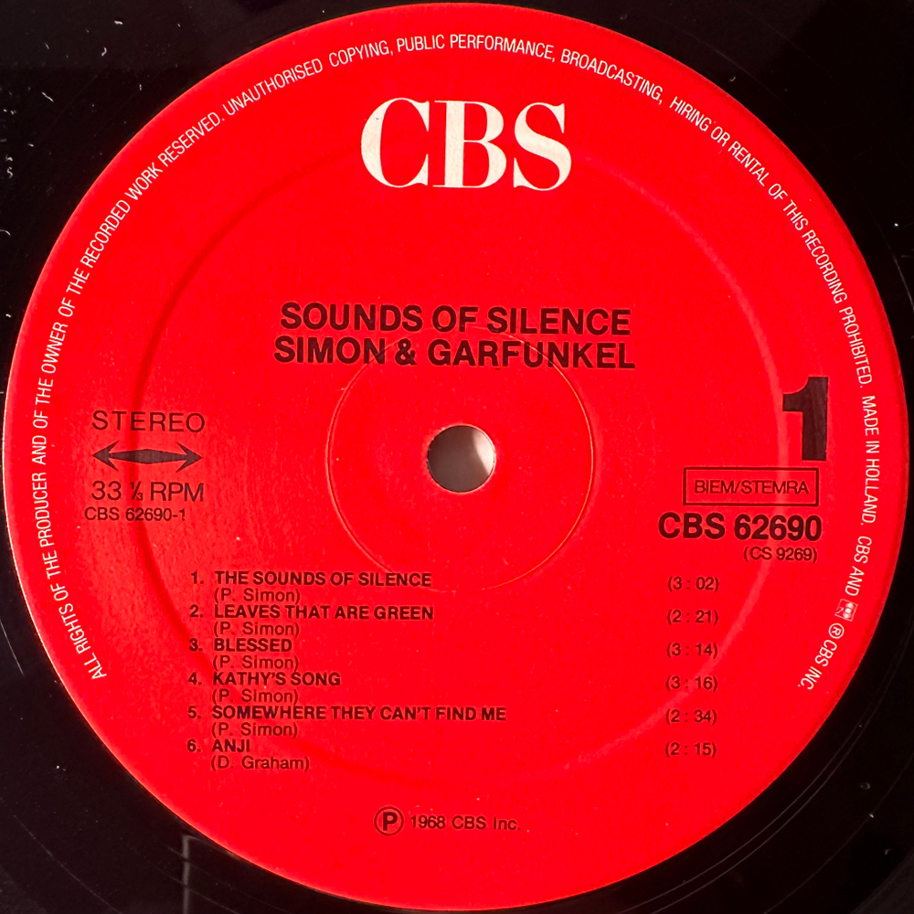 Simon & Garfunkel ‎– Sounds Of Silence (Голландия)