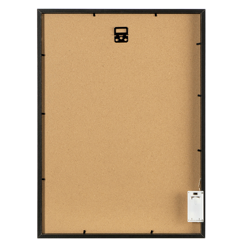 Рамка для фотографий с подсветкой everyday, 38х52 см, белая/черная