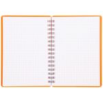 Записная книжка А6, 60л, на гребне, обл.пластик, Спейс Neon оранжевая