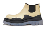 Bottega Veneta Tire Top Grain Cow Leather Ankle Length Chelsea Boots Men"s Yellow