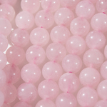 Розовый кварц натуральный, 6,5мм, бусины в форме шара