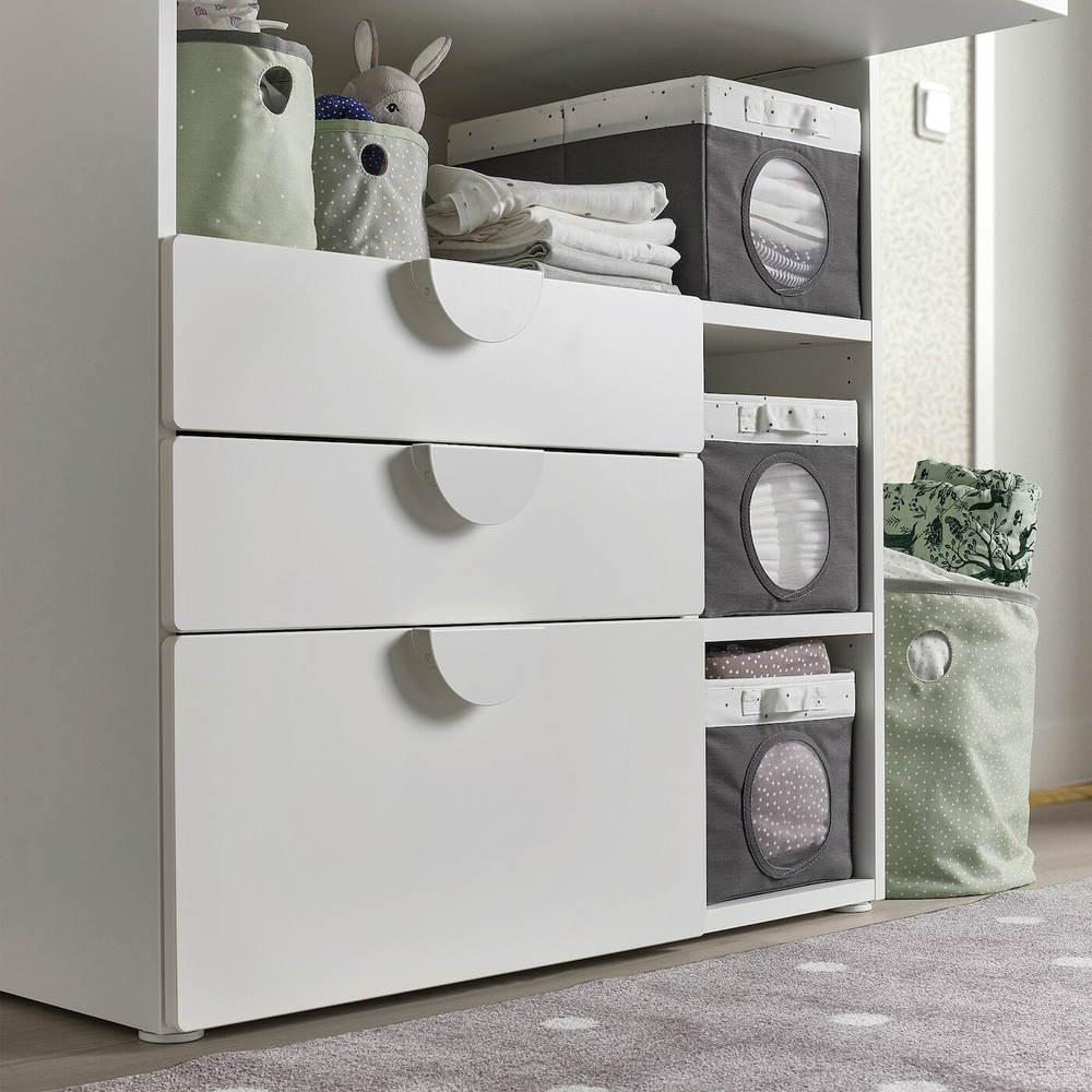 IKEA LEN  (ИКЕА ЛЕН)  -  Коробка, 2 шт, зеленый/светло-серый