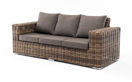 "Палермо" диван из искусственного ротанга трехместный, цвет соломенный