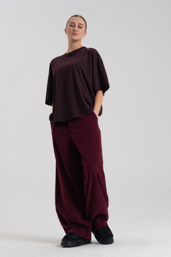 Брюки свободные вельвет