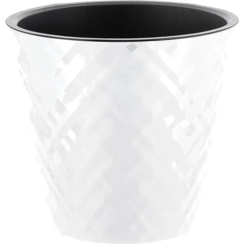 Горшок для цветов InGreen Manhattan D160мм, 1,6 л c дренажной вставкой, белоснежный жасмин