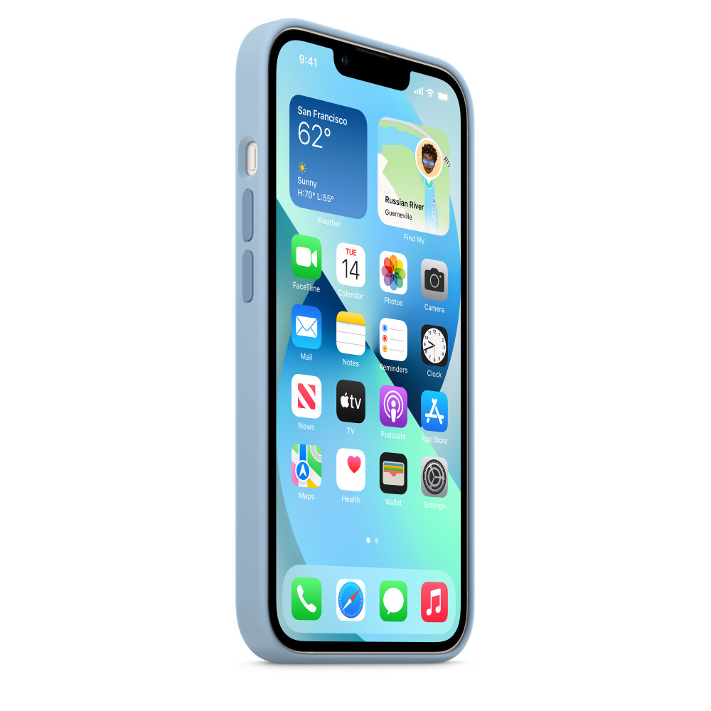 Накладка Apple 13 силикон blue