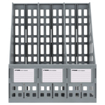 Лоток вертикальный СТАММ, 3 отделения, серый