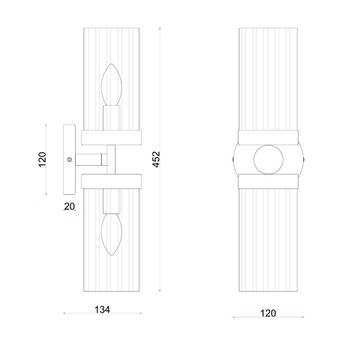 Бра 2*E14 3099-2W золото Radiales Favourite