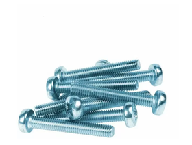 Винт Стройбат полукруглый, DIN 7985, М3x20, белый, цинк, 20 шт.