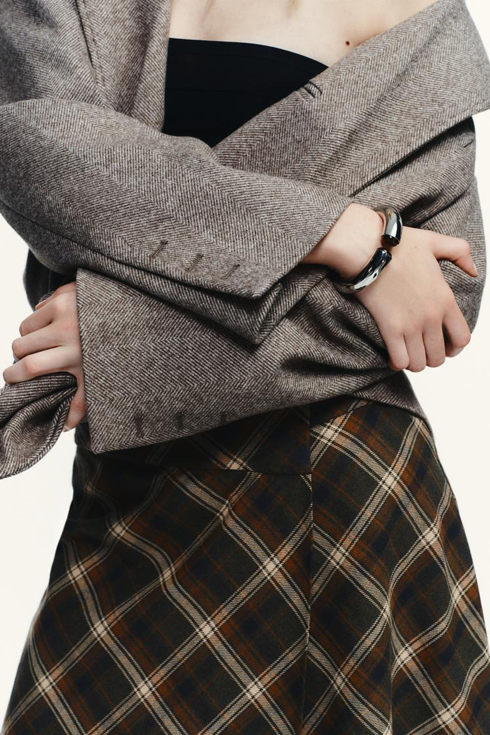 ZARA БРАСЛЕТ С КАМНЯМИ, СЕРЕБРИТСЫЙ