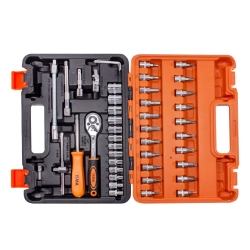 Набор инструмента 46пр. 1/4''(6-гран.)(4-14мм) ISMA ISMA-2462-5 EURO