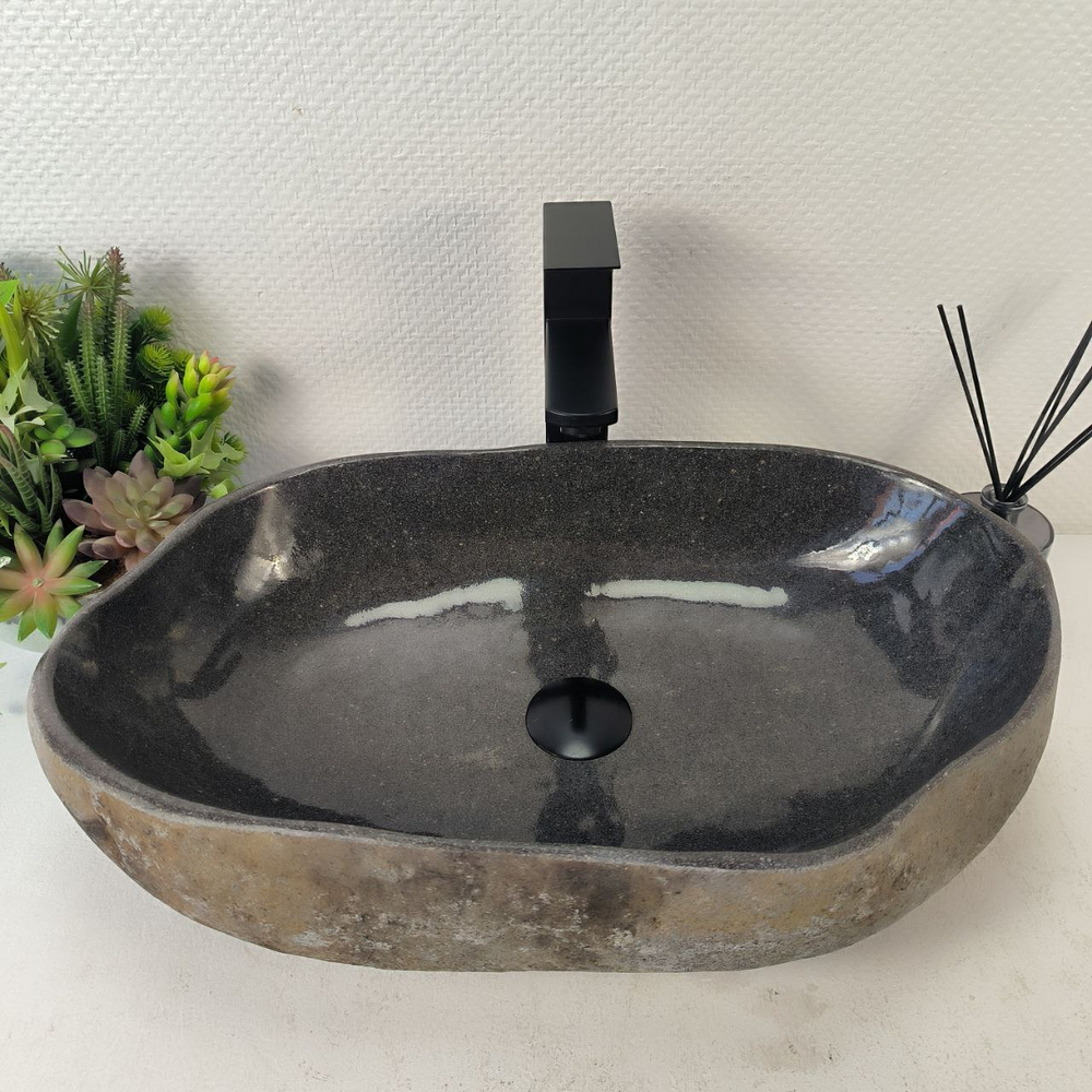Раковина из речного камня RS-65314 53*35*15 0862