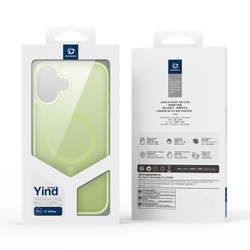 Прозрачный матовый чехол зеленого цвета и с MagSafe для iPhone 16 Plus, серия Yind Series от Dux Ducis