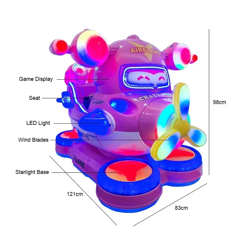Аттракцион качалка с играми «Самолетик»