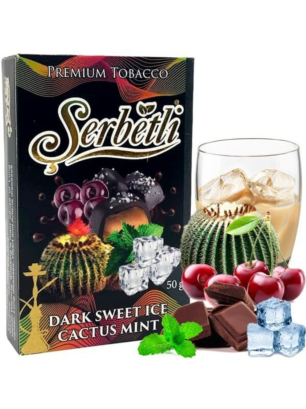 Serbetli - Dark Sweet Ice Cactus Mint (50г)