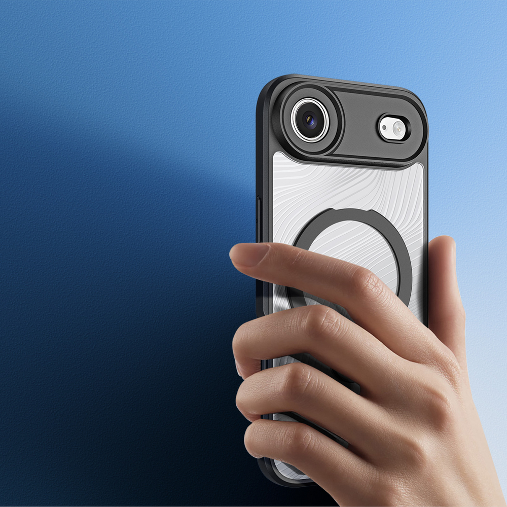 Чехол с MagSafe от Dux Ducis для iPhone Air, серия Aimo Mag Series (версия с магнитной откидной подставкой)