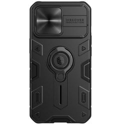 Чехол от Nillkin CamShield Armor для смартфона iPhone 13 Pro, с кольцом и металлической защитной шторкой для камеры