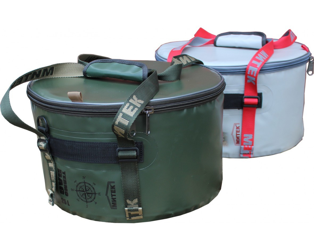 СУМКА ТЕРМОС МИТЕК (Ø 40СМ Н-20СМ) КРУГ (СЕРОЕ)