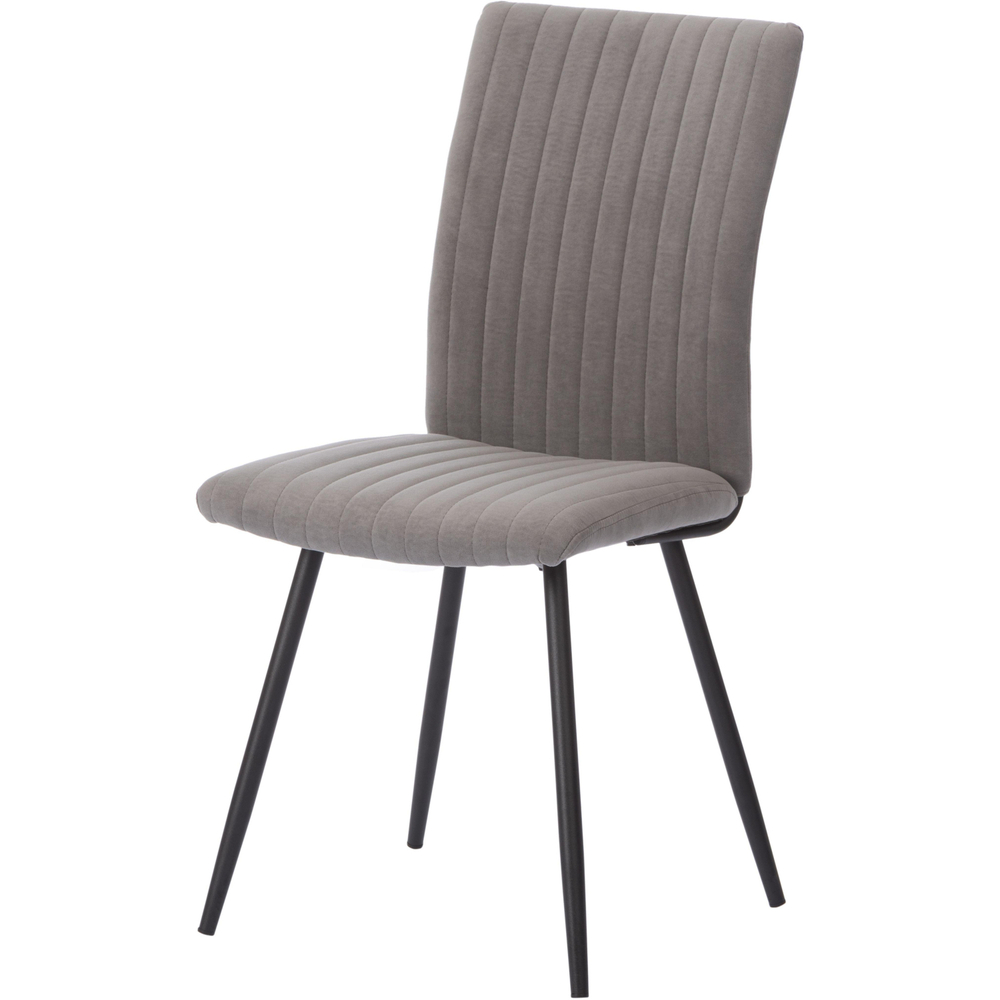 Стул Комус Мебель Fresno велюр, 50х55х93, серый/черный