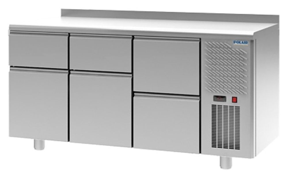 Стол холодильный POLAIR TM3GN-112-G с бортом
