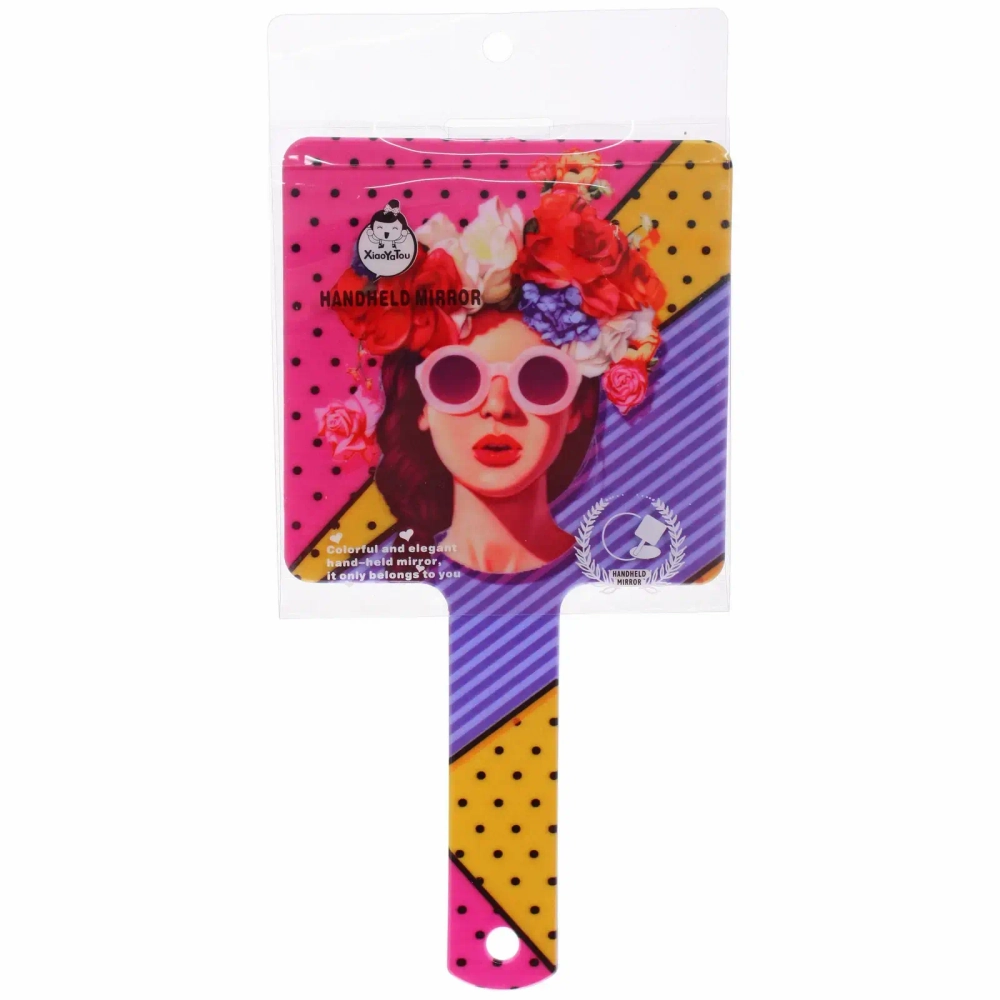 Зеркало косметическое «ИМАНИ - ГЛАМ», микс 4 дизайна, 23,4*12см (PVC подвес)