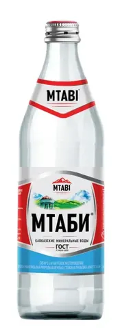 Вода газированная Мтаби Нагутская-26 лечебно-столовая минеральная в стекле, 0,45 л