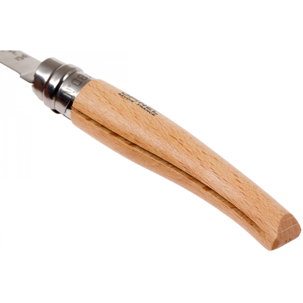 Нож филейный Opinel №8, нержавеющая сталь, рукоять бук