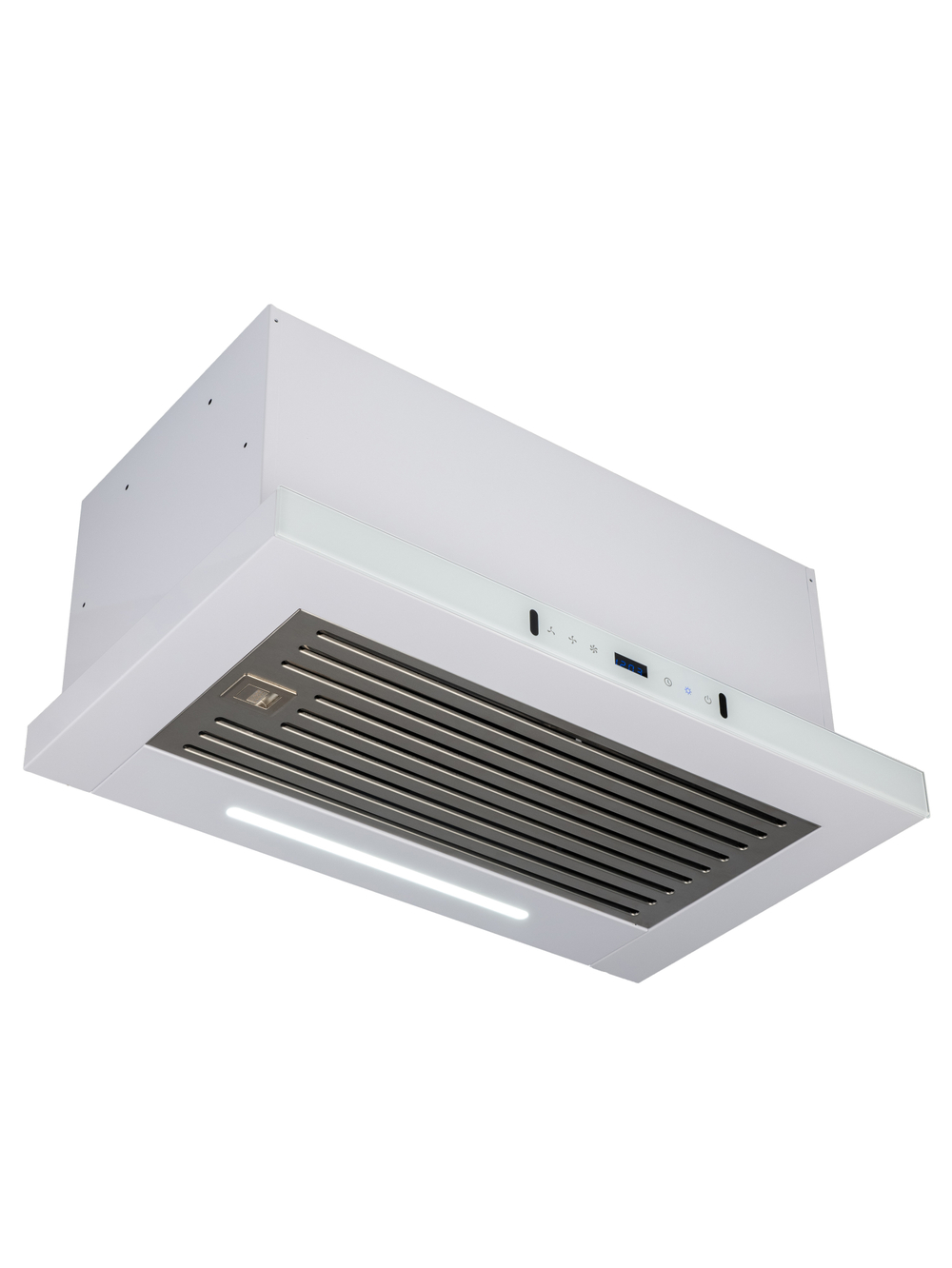 Вытяжка кухонная MACBI Perfa-60G-baf (WHITE) белый, D150мм, 1200м3/ч, полновстраиваемая, мотор 230Ватт, стекло 60см, сенсорное управление + управление жестами