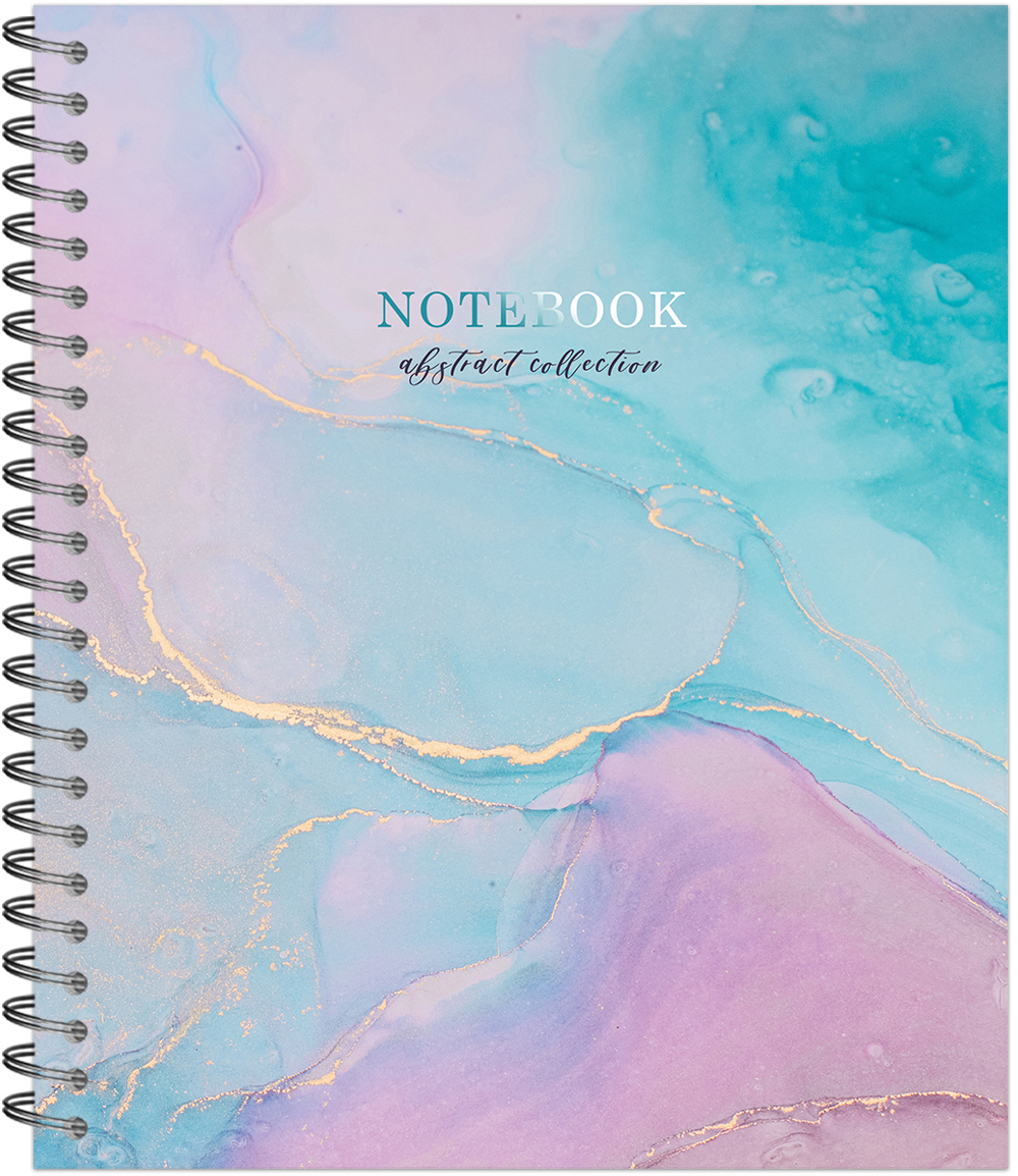 Тетрадь общая 96 листов на металлическом гребне "Liquid"