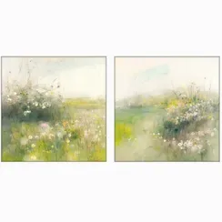 Набор 2 постеров Sunny Meadow 200х100 см, зелёный 