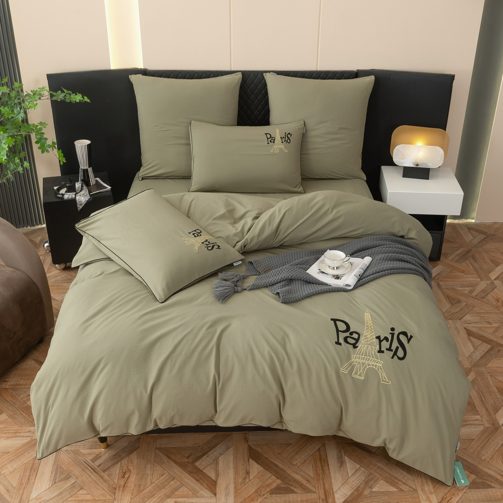 КПБ Mood of Paris на резинке MPR015, 2 спальный, 4 наволочки, простынь 160*200*35