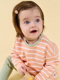 Лонгслив "Полоска Коралл" 0+