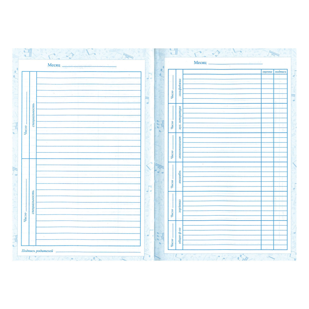 Дневник для музыкальной школы 140х210 мм, 48 л., твердый, BRAUBERG, справочный материал, "Музыка", 104975