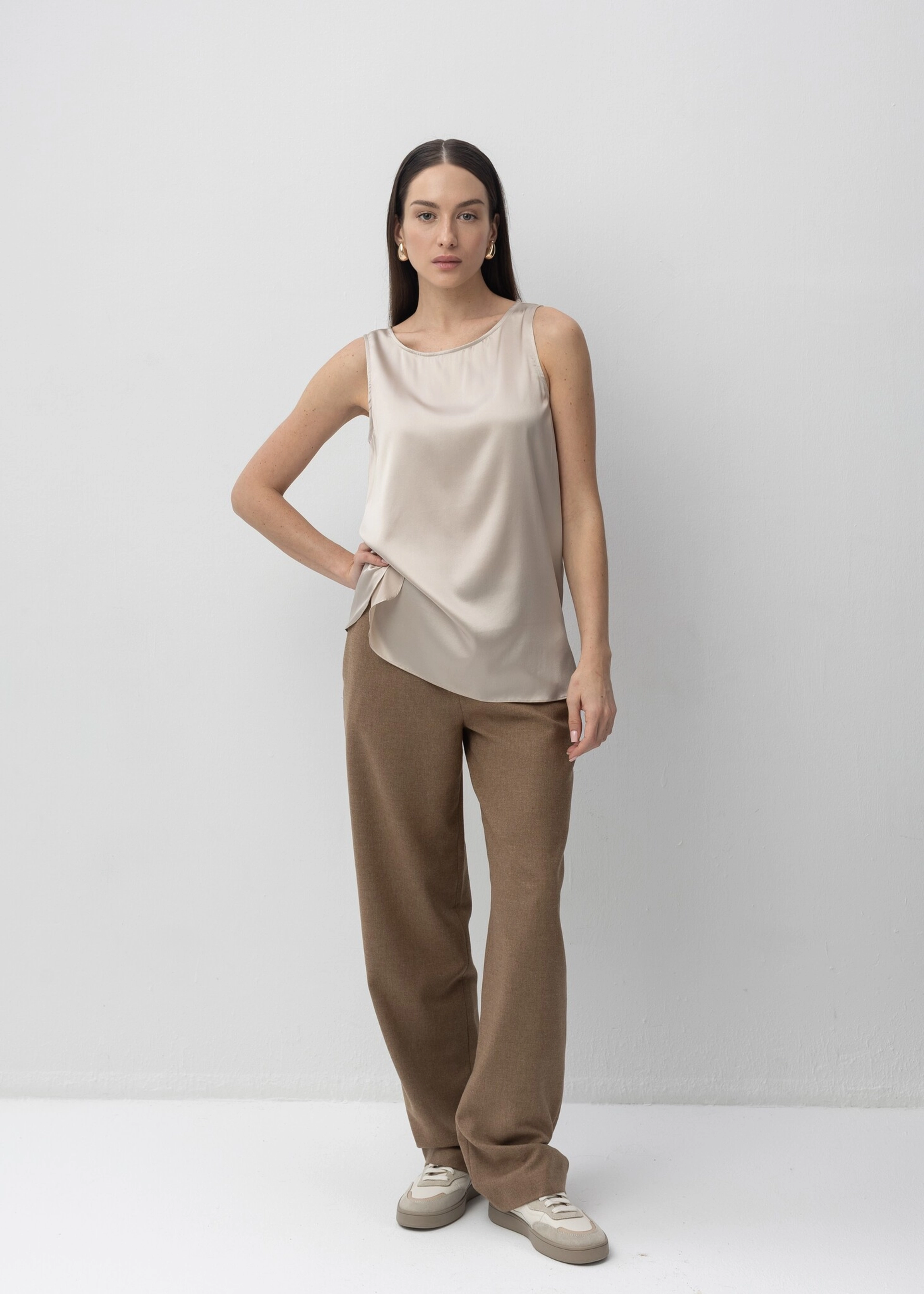 Брюки из шерсти и вискозы