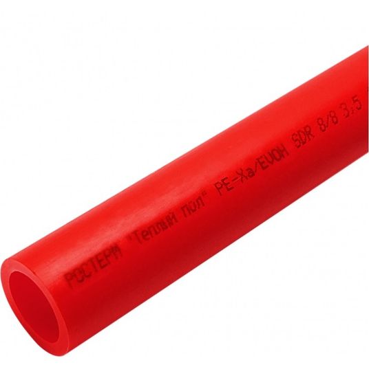 Труба РОСТерм 16х2,0 мм красная для тёплого пола из сшитого полиэтилена PE-Xa/EVOH бухта 100 м.