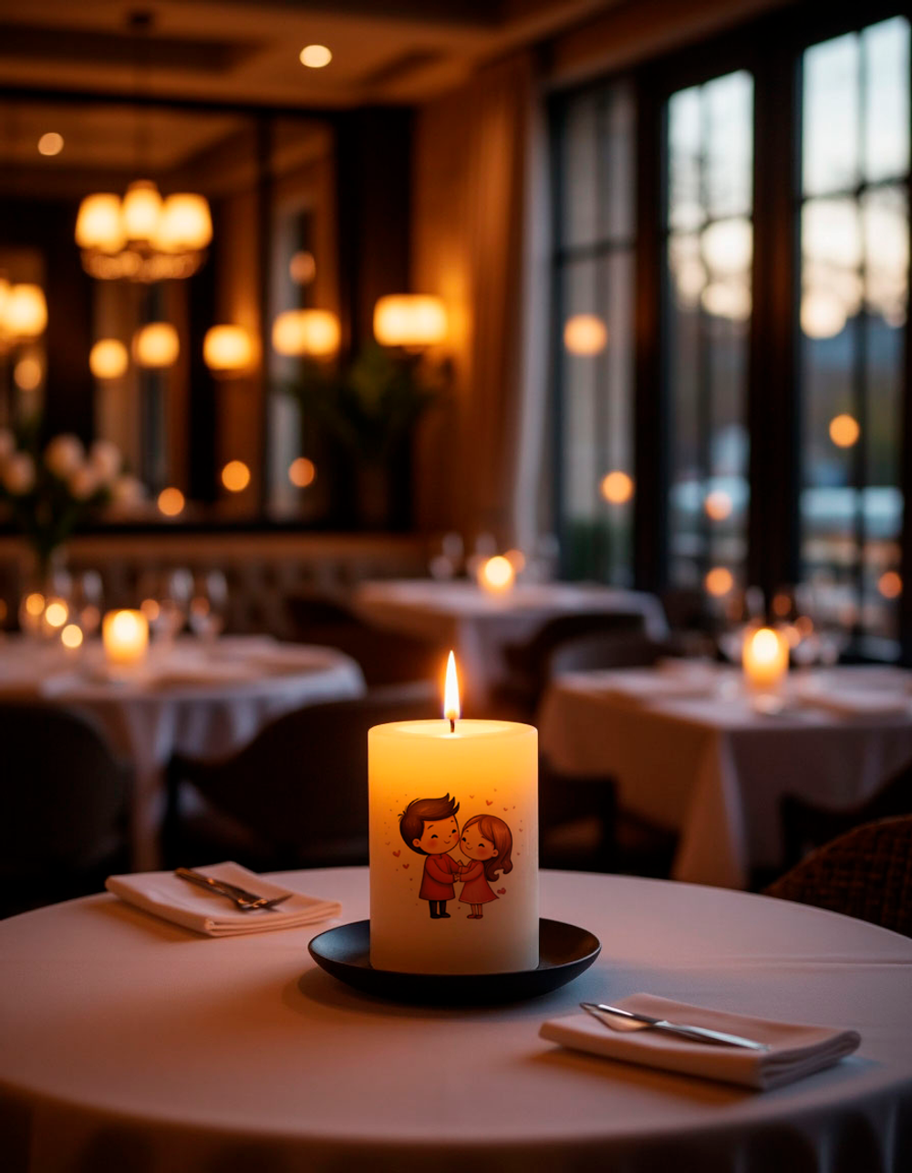 Трансфер переводной - декаль для свечей и гипса день святого валентина 011 А5