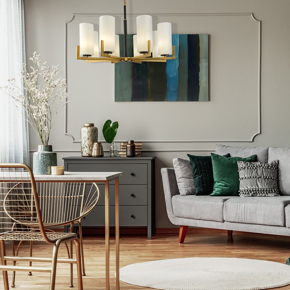 Люстра на штанге Maytoni Fortano MOD089PL-08BS