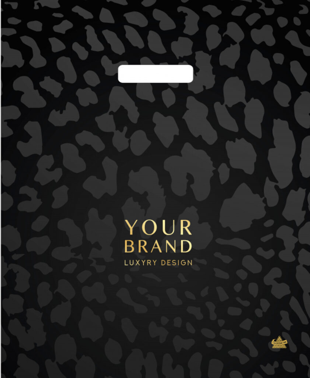 Пакет 45*38см (60мк) с вырубной укрепл. ручкой "Премиальный" Глянец ПВД