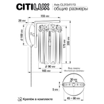 Citilux AXIS CL313413 Бра хрустальное с выключателем Бронза