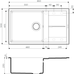 Кухонная мойка Omoikiri Sumi 86-SA