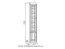 Шкаф книжный Sherlock 34 левый, орех