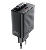 A110 PD30W GaN charger (USB-C+USB-C) with retractable cable (EU)