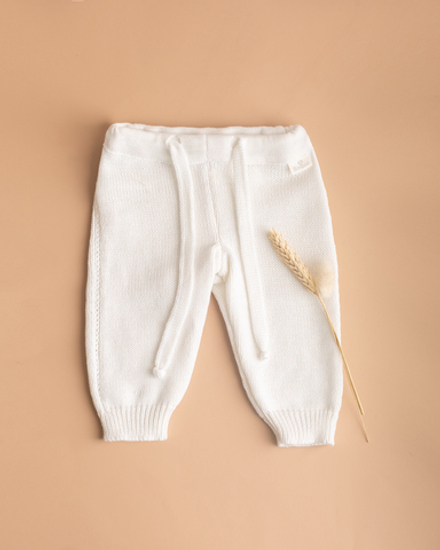 Штанишки вязаные Classic Biniboo молочный