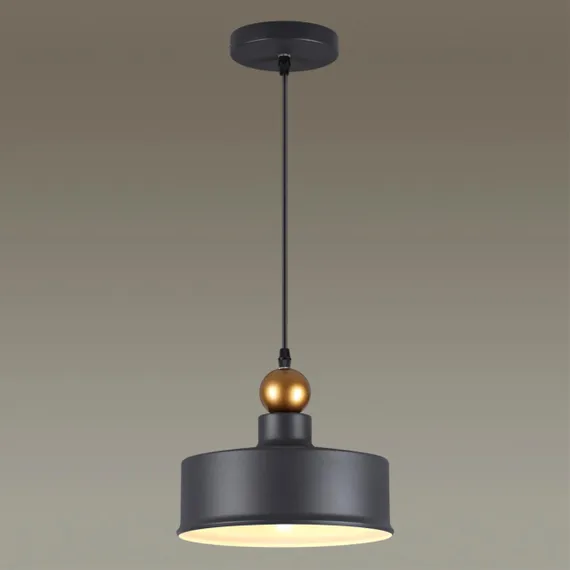 4088/1 PENDANT ODL19 417 темн.серый/золотой Подвес Е27 1*40W BOLLI