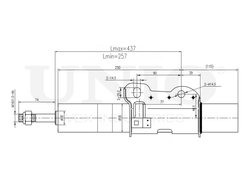 Амортизатор газовый передней подвески UNIO SAB-10596